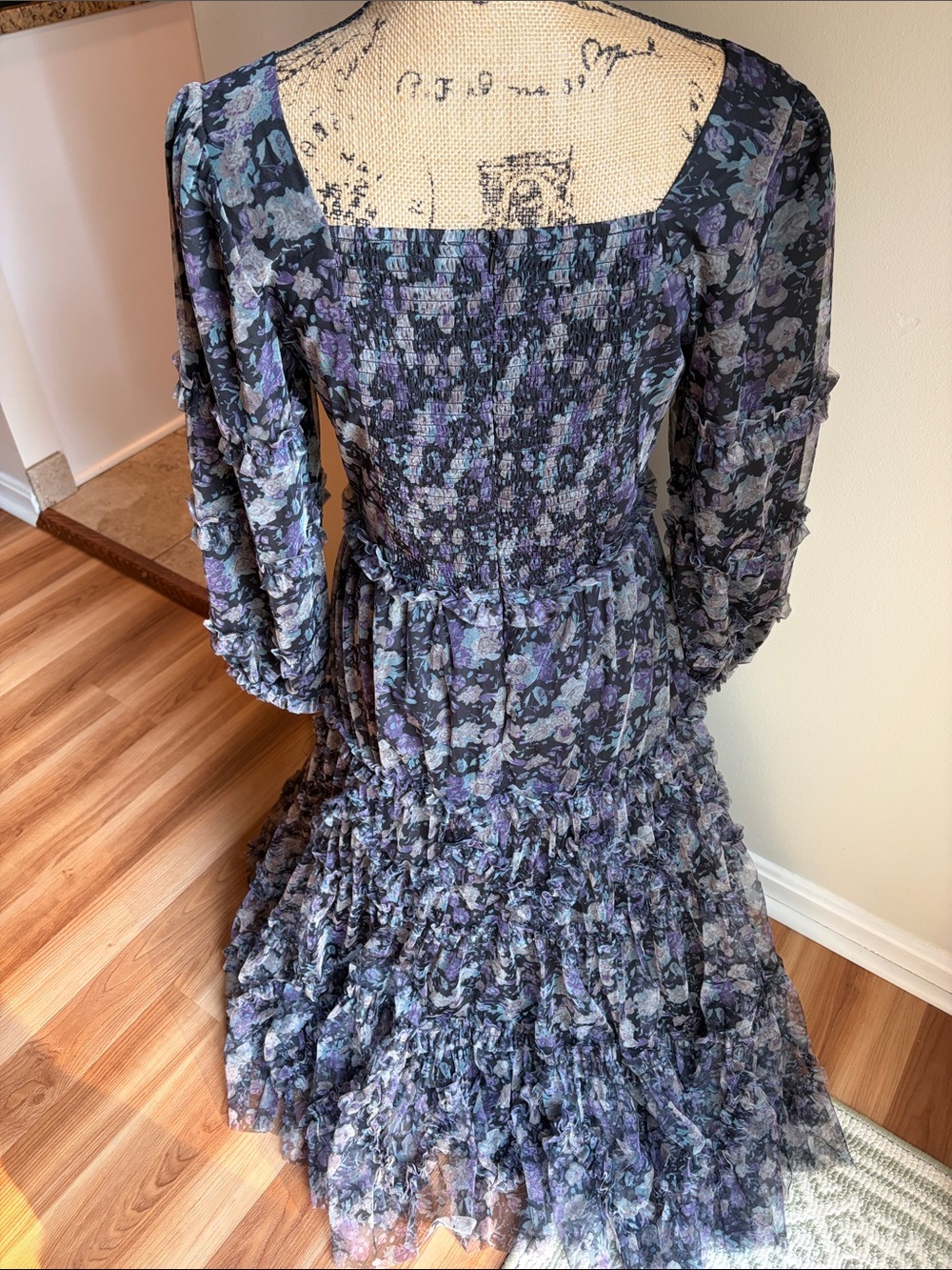 Ivy City Co Catherine Midi Maxi Dress Ruffle Floral Long Sleeve Modest - Picture 8 of 9